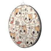 Cible De Fléchettes Cute Chat simple chaton Motif (Devant droit)