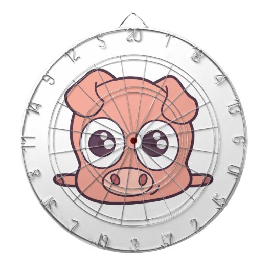 Cible De Fléchettes Cute clipart de porc (Devant)