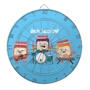 Cible De Fléchettes Cute confiture session dessin animé musicien humou