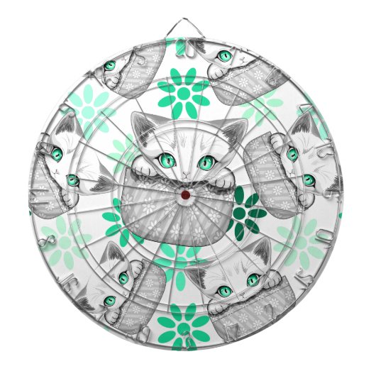 Cible De Fléchettes Cute de chat et pointe joueuse à partir d'une poch (Devant)