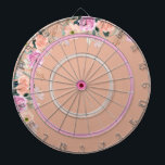 Cible De Fléchettes Cute Dusty Rose floral<br><div class="desc">Un mélange de flores roses aquarelles et de typographie simple donne à ces cadeaux un style moderne. Minimaliste et chic, ce design utilise des tons violets vifs sur un arrière - plan rose poussiéreux. Ce produit ne contient pas de texte, mais vous pouvez choisir de l'associer à la collection "Hello...</div>