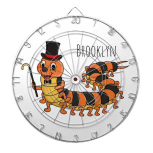 Cible De Fléchettes Cute funny centipede cartoon illustration 