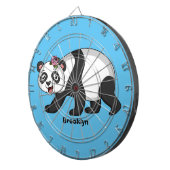 Cible De Fléchettes Cute happy panda bear with flower cartoon (Devant droit)