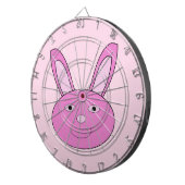 Cible De Fléchettes Cute Pink Girly Bunny Face Spring Easter (Devant droit)