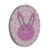 Cible De Fléchettes Cute Pink Girly Bunny Face Spring Easter (Devant gauche)