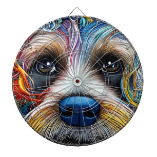 Cible De Fléchettes Cute Pop Art Terrier
