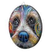 Cible De Fléchettes Cute Pop Art Terrier (Devant droit)