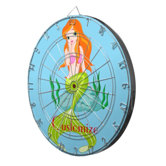 Cible De Fléchettes Cute Sirène Redhead Thunder_Cove (Devant droit)