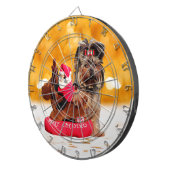 Cible De Fléchettes Cute Yorkshire Terrier Joyeux Noël (Devant droit)