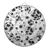 Cible De Fléchettes Dalmatien pois noir et blanc (Devant)