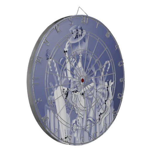 Cible De Fléchettes Dame hantée sur Birthday Cake Dartboard (Devant gauche)