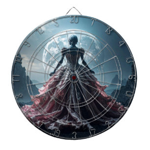 Cible De Fléchettes Dans la lueur de la lune
