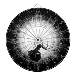 Cible de flechettes d'araignée noire