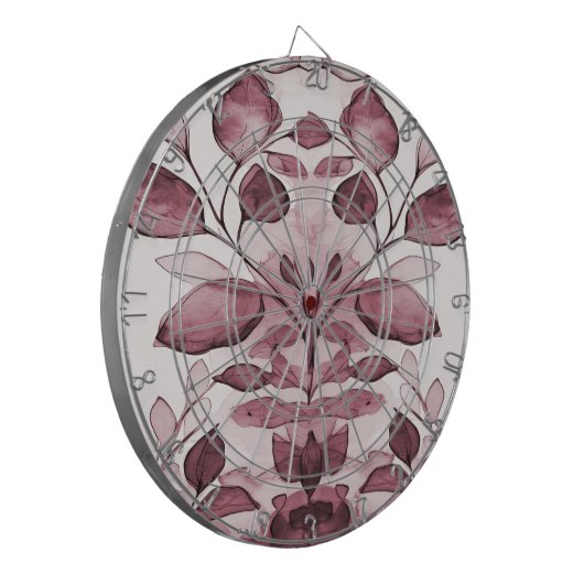 Cible De Fléchettes Darboard Feuille rouge moderne (Devant gauche)