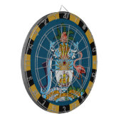 Cible De Fléchettes Dartboard Bahamas & Drapeau fléchettes / jeu (Devant gauche)