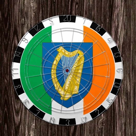 Cible De Fléchettes Dartboard d'Irlande & Drapeau irlandais fléchettes