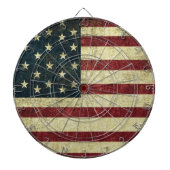 Cible De Fléchettes Dartboard Drapeau Vintage Grunge (Devant)