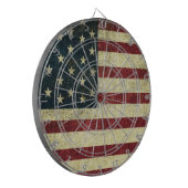 Cible De Fléchettes Dartboard Drapeau Vintage Grunge (Devant gauche)
