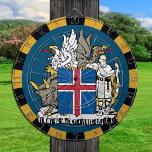 Cible De Fléchettes Dartboard Islande & Drapeau fléchettes / jeu<br><div class="desc">Tableau de bord : Islande & Manteau d'armoiries,  fléchettes de drapeau islandais,  jeux de plaisir pour la famille - amour mon pays,  jeux d'été,  vacances,  fête des pères,  fête d'anniversaire,  étudiants de l'université / fans de sports</div>