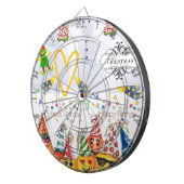 Cible De Fléchettes Dartboard Joyeux Noël Joyeux Anniversaire (Devant droit)