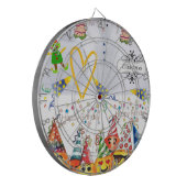 Cible De Fléchettes Dartboard Joyeux Noël Joyeux Anniversaire (Devant gauche)