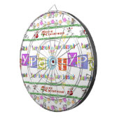 Cible De Fléchettes Dartboard Joyeux Noël Joyeux Anniversaire (Devant droit)