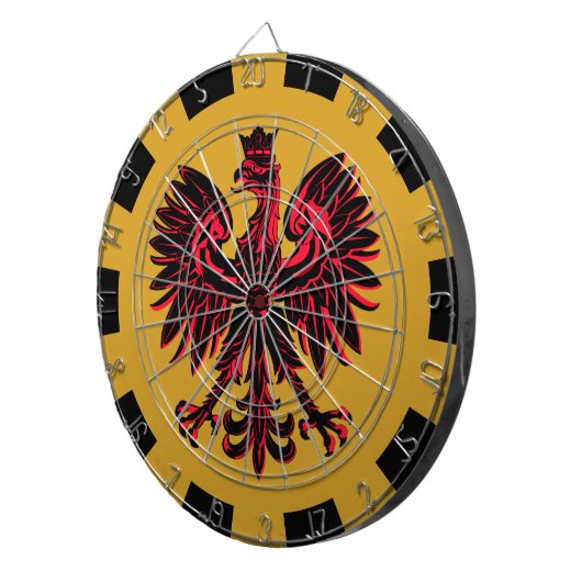 Cible De Fléchettes Dartboard polonais, Aigle & Drapeau fléchettes / p (Devant droit)