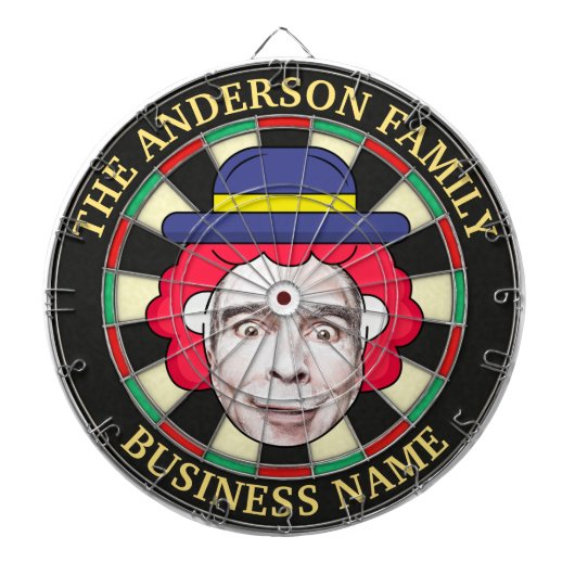 Cible De Fléchettes Dartboard with custom text and photo (Devant)