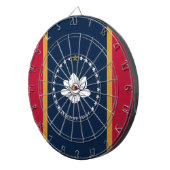 Cible De Fléchettes Dartboard with Flag of Mississippi State, USA (Devant droit)
