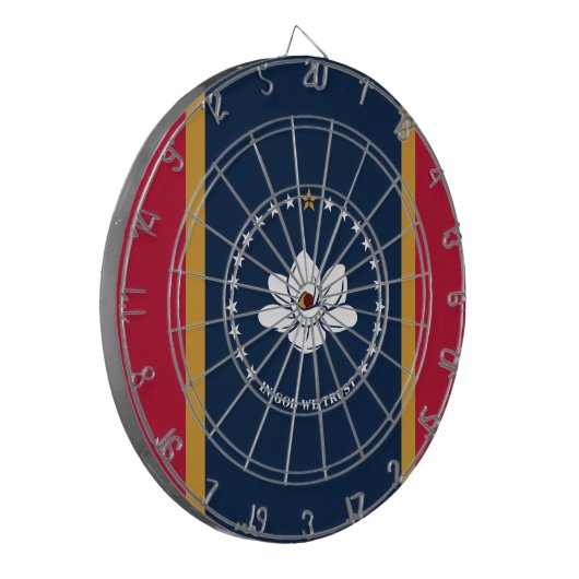 Cible De Fléchettes Dartboard with Flag of Mississippi State, USA (Devant gauche)