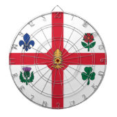 Cible De Fléchettes Dartboard with Flag of Montreal, Canada (Devant)