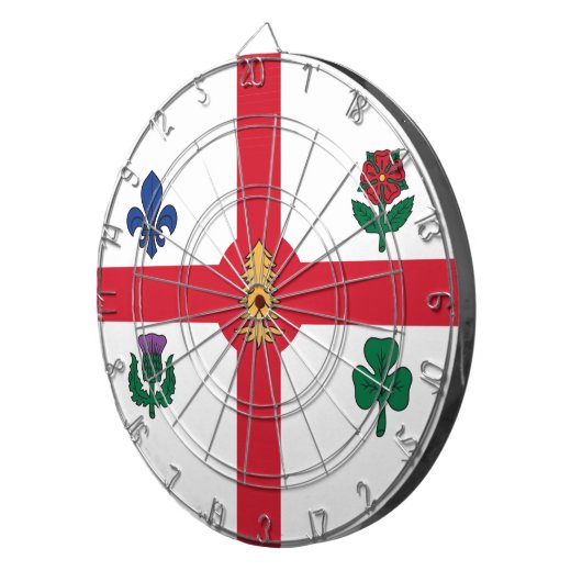 Cible De Fléchettes Dartboard with Flag of Montreal, Canada (Devant droit)