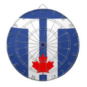 Cible De Fléchettes Dartboard with Flag of Toronto, Canada (Devant)