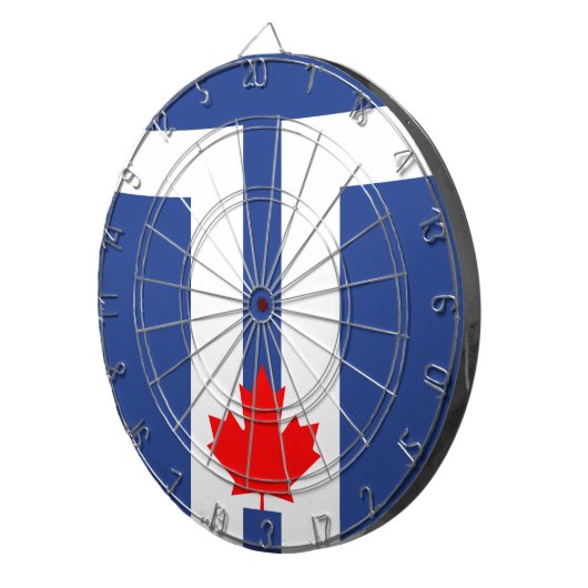 Cible De Fléchettes Dartboard with Flag of Toronto, Canada (Devant droit)