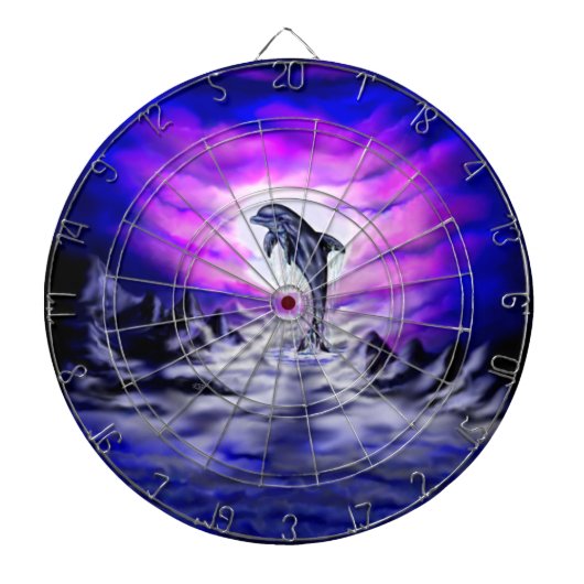 Cible De Fléchettes Dauphin clair de lune (Devant)