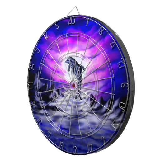 Cible De Fléchettes Dauphin clair de lune (Devant droit)