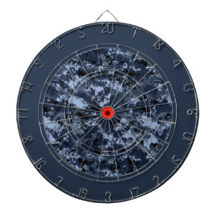 Cible de flechettes de camouflage militaire bleu