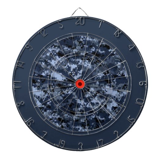 Cible de flechettes de camouflage militaire bleu (Devant)