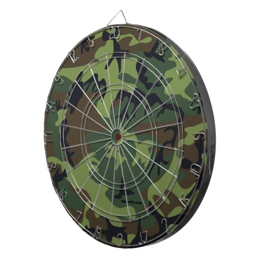 Cible de flechettes de camouflage vert (Devant droit)