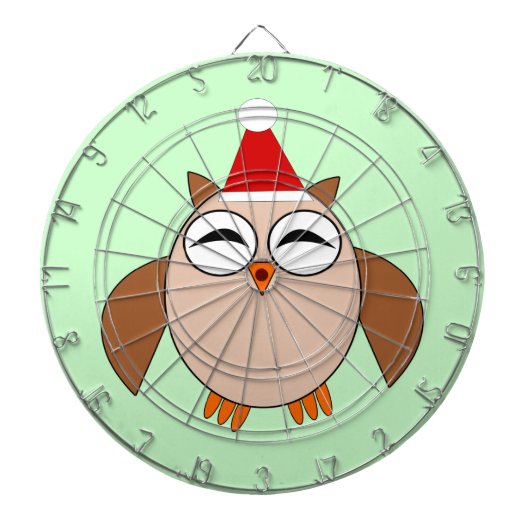 Cible de flechettes de chouette de Noël (Devant)