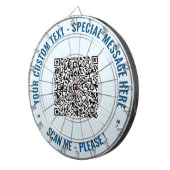 Cible de flechettes de code QR personnalisée Texte (Devant droit)