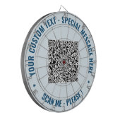 Cible de flechettes de code QR personnalisée Texte (Devant gauche)