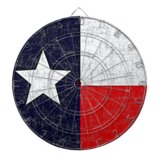 Cible de flechettes de DRAPEAU d'ÉTAT du TEXAS (Devant)