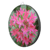 Cible de flechettes de fleurs tropicales rose vif (Devant droit)