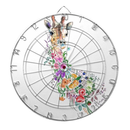 Cible de flechettes de la Giraffe florale (Devant)