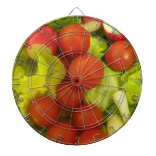 Cible de flechettes de légumes salés