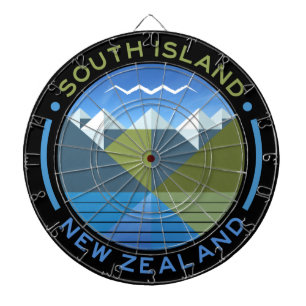 CIBLE DE FLÉCHETTES DE L'ÎLE DU SUD DE LA NOUVELLE