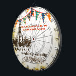 Cible de flechettes de Mariage de lustre rustique<br><div class="desc">Ancien Pays Chic Bunting Rustique Cible de flechettes de lustre de menthe. Un ajout amusant à votre Mariage Hoedown Shindig Party est cette Cible de flechettes personnalisée qui vient avec les panneaux de triage, Invitations, Stickers et plus tout produit ici à Zazzle peut être customisé à faire partie de votre...</div>