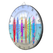Cible de flechettes de plage de planches de surf (Devant droit)