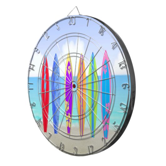 Cible de flechettes de plage de planches de surf (Devant droit)